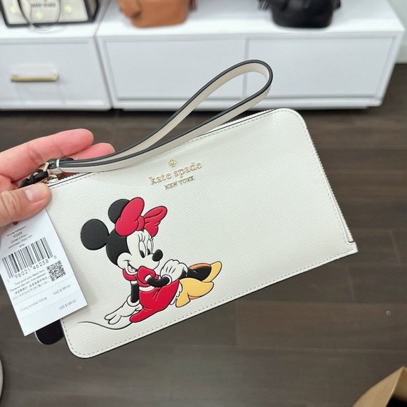 Kate Spade DisneyNew York Minnie Medium L-Zip Wristlet